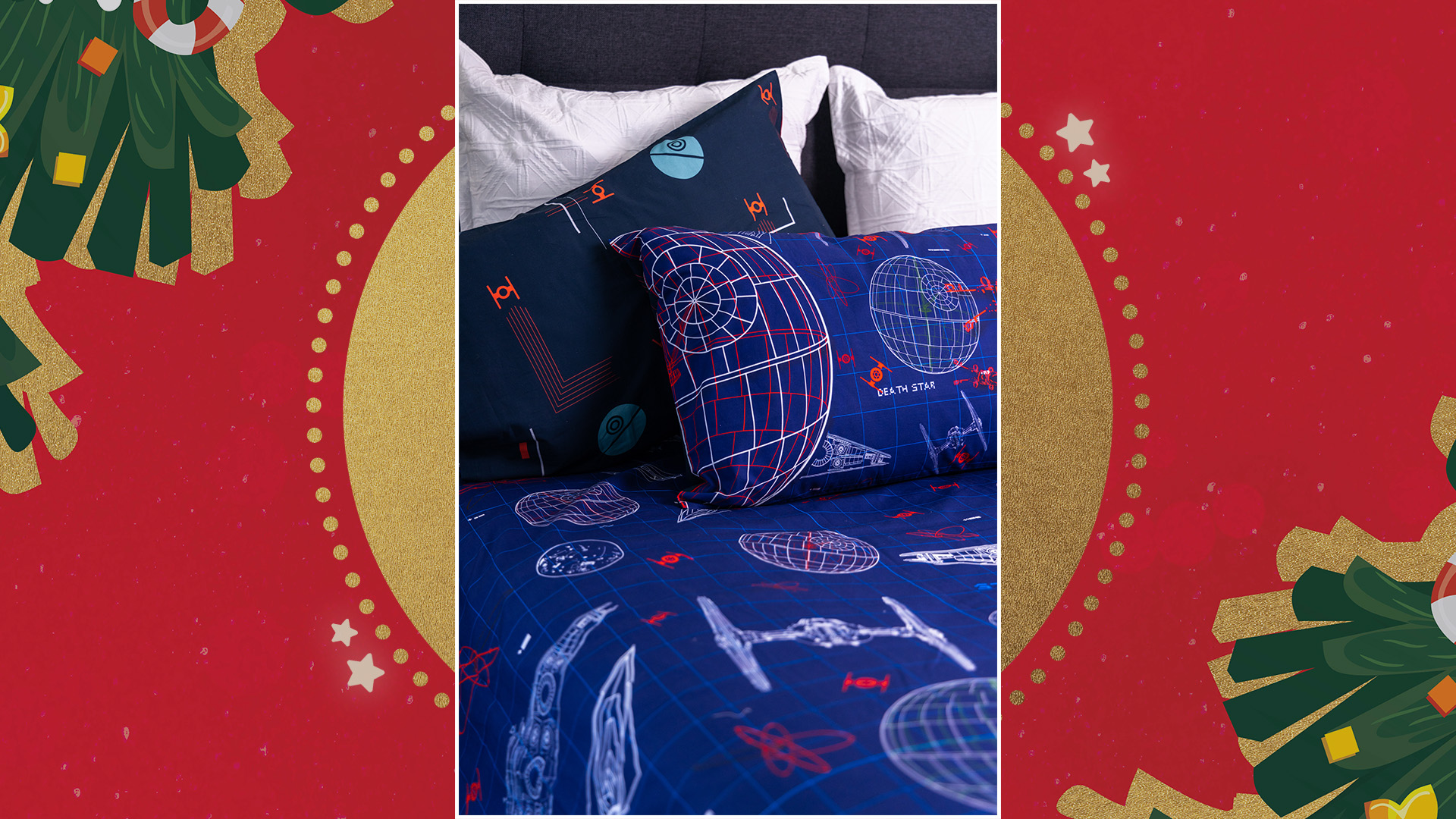 Star Wars - Death Star Quilt Cover Set - Queen - Christmas_2